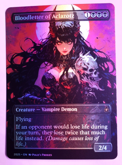 Bloodletter of Aclazotz FOIL Proxy Playtest Card with Custom Anime Art Design - Image 5