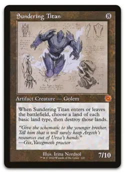 Sundering Titan (Schematic) #120 (NM) Brothers' War BRR Magic MTG - Image 1