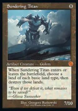 MTG Sundering Titan (57/126) The Brothers' War Retro Artifacts LP - Image 1