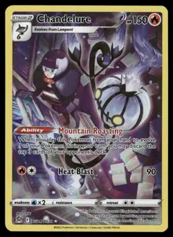 Pokemon Cards Chandelure TG04/TG30 Lost Origin Trainer Gallery Holo NM *4 - Image 1