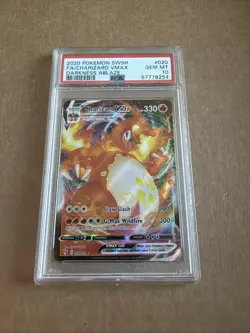 Pokemon TCG Charizard VMAX Darkness Ablaze Holo Ultra Rare Card PSA 10, 020/189 - Image 1