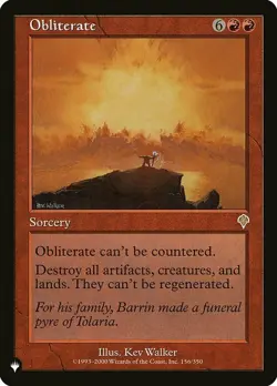 x1 Obliterate - The List R MTG The List M/NM, English - Image 1