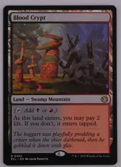 Blood Crypt Lorwyn: Eclipse ECL 0262 MTG Golgari Shock Land Commander - Image 1