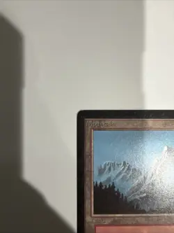 MTG: Mountain (B Snowy) Beta LP+ - Shadow Signs By Douglas Schuler - Rare Find - - Image 2