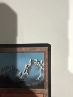 MTG: Mountain (B Snowy) Beta LP+ - Shadow Signs By Douglas Schuler - Rare Find - - Image 3