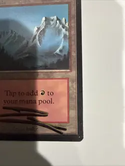 MTG: Mountain (B Snowy) Beta LP+ - Shadow Signs By Douglas Schuler - Rare Find - - Image 5