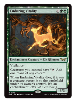 MTG - 1 x Enduring Vitality - Rare Enchantment Creature - Duskmourn (DSK) - M/NM - Image 1