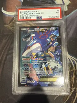 Team Aqua's Kyogre EX Holo Pokemon Card 6/34 Double Crisis PSA 7 Near Mint - Image 1