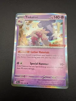 Pokemon Tinkaton 105/193 Paldea Evolved GameStop Stamped Holo Rare Promo NM - Image 3