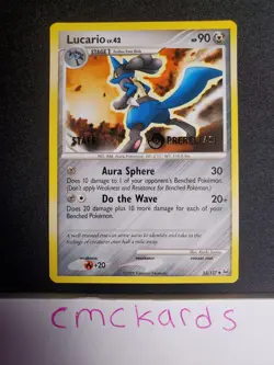Lucario 53/127 Prerelease Staff Platinum Pokemon LP - Image 1