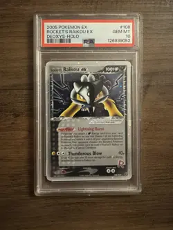 Pokemon Rocket's Raikou ex EX Deoxys Holo Ultra Rare #108 PSA 10 Gem Mint - Image 3