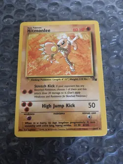 Hitmonlee 22/62 Fossil Regular Non-Holo Excellent Condition Pokemon TCG - Image 1