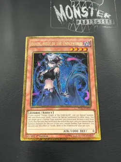 YUGIOH ISOLDE BELLE OF THE UNDERWORLD GOLD SECRET RARE PGL2-EN010 1ST EDITION - Image 1