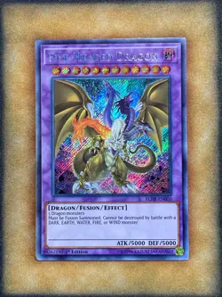 Yugioh Five-Headed Dragon BLHR-EN000 Secret Rare 1st Ed Alternate Art NM - Image 1