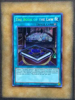 Yugioh The Book of the Law FUEN-EN036 Secret Rare 1st Ed LP - Image 1