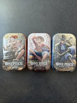 One Piece Tin Pack Set Vol 2 Set of 3 [TS-02 OP-13] Sealed Bandai -Same Day Ship - Image 1