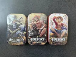 One Piece Tin Pack Set Vol 2 Set of 3 [TS-02 OP-13] Sealed Bandai -Same Day Ship - Image 1