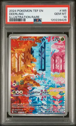 2024 DEERLING #165 PSA 10 POKEMON TEF EN-TEMPORAL FORCES ILLUSTRATION RARE - Image 1