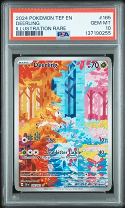 2024 POKEMON TEF EN-TEMPORAL FORCES ILLUSTRATION RARE #165 DEERLING PSA 10 - Image 1