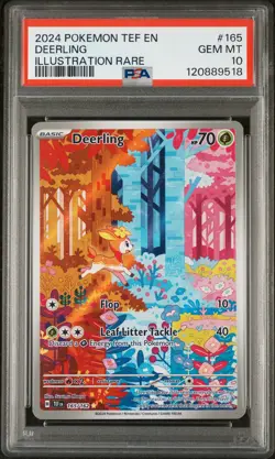 2024 POKEMON TEF EN-TEMPORAL FORCES ILLUSTRATION RARE #165 DEERLING PSA 10 - Image 1