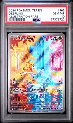 2024 POKEMON TEF EN-TEMPORAL FORCES ILLUSTRATION RARE #165 DEERLING PSA 10 - Image 1