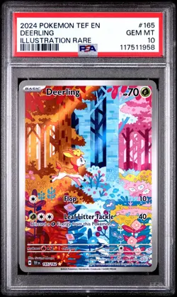 2024 POKEMON TEF EN-TEMPORAL FORCES ILLUSTRATION RARE #165 DEERLING PSA 10 - Image 1