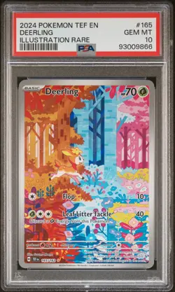 2024 POKEMON TEF EN-TEMPORAL FORCES ILLUSTRATION RARE #165 DEERLING PSA 10 - Image 1