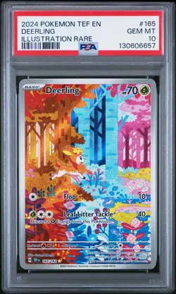 2024 POKEMON TEF EN-TEMPORAL FORCES ILLUSTRATION RARE #165 DEERLING PSA 10 - Image 1