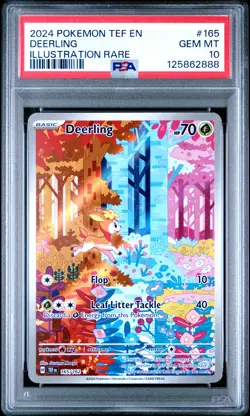 2024 POKEMON TEF EN-TEMPORAL FORCES ILLUSTRATION RARE #165 DEERLING PSA 10 - Image 1