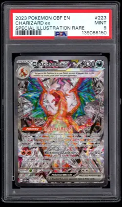 2023 POKEMON OBF EN CHARIZARD EX SPECIAL ILLUSTRATION RARE 223/197 PSA 9 MINT - Image 1