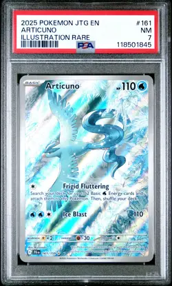 2025 POKEMON JTG EN-JOURNEY TOGETHER ILLUSTRATION RARE #161 ARTICUNO PSA 7 - Image 1