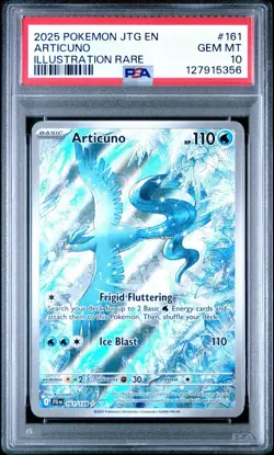 2025 POKEMON JTG EN-JOURNEY TOGETHER ILLUSTRATION RARE #161 ARTICUNO PSA 10 - Image 1