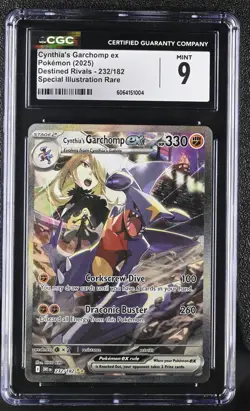 CGC 9 - 2025 Pokemon English Cynthia's Garchomp ex Destined Rivals 232/182 SIR - Image 3