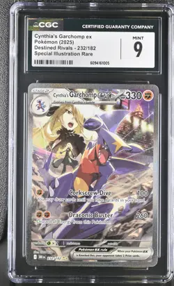 Pokemon Cynthia's Garchomp ex #232/182SIR Destined Rivals CGC 9 Mint 6a - Image 1