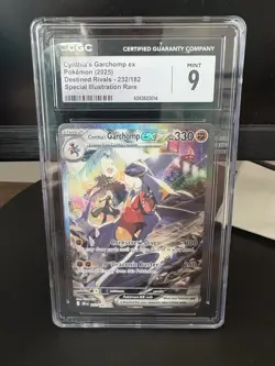 Pokemon Destined Rivals Cynthia's Garchomp EX 232/182 CGC 9 Sir English 2025 - Image 1
