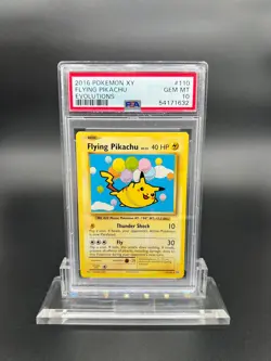 2016 Pokemon XY Evolutions Flying Pikachu #110 PSA 10 GEM MINT Secret Rare WotC - Image 1