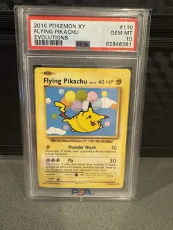 2016 Pokemon XY Evolutions PSA 10 Flying Pikachu 110/108 - Image 1