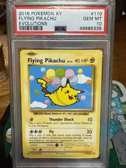Pokemon XY Evolutions Flying Pikachu 2016 110/108 PSA 10 - Image 1