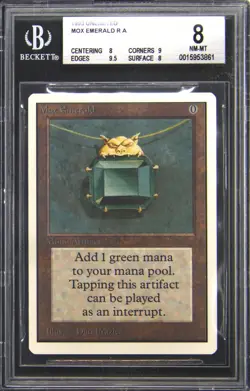 1993 MAGIC: THE GATHERING UNLIMITED MOX EMERALD BGS 8 - Image 1