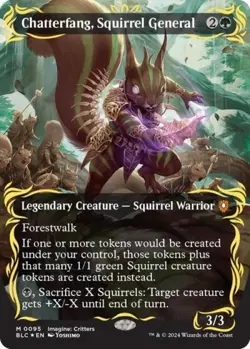 MTG English Chatterfang, Squirrel General (Borderless) (Raised Foil) NM Foil - Image 1