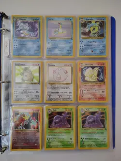 Vintage Pokemon Binder Collection Lot 81 Cards Total All Vintage (12 Holos!) - Image 1