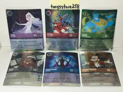 Disney Lorcana TCG D100 Collector's Edition Alt Art Promo Card Set Lot of 6 - Image 1