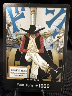 One Piece The Azure Sea’s Seven OP14 Dracule Mihawk Don Card English - Image 1