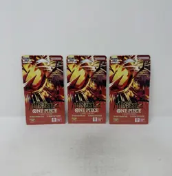 One Piece PRB-02 The Best Vol. 2 12-Card Sleeved Premium Booster Pack Lot of 3 - Image 1