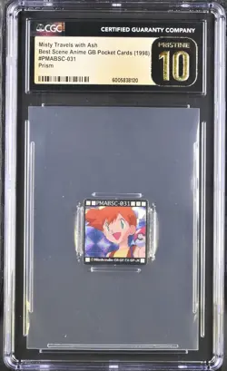 Pokemon Best Scene Anime GB Pocket Cards(1998) Misty Prism POP 1 CGC Pristine 10 - Image 1