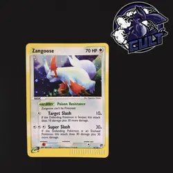 Pokemon Card - Zangoose - EX Sandstorm 14/100 Holo Rare HALF SWIRL - Image 1