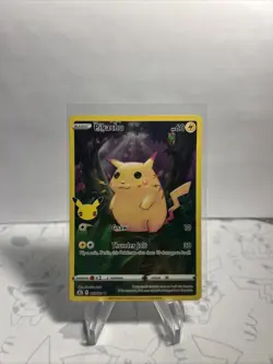 Pikachu 5/25 Pokemon Celebrations 25th Anniversary Set Full Art Card - Image 1