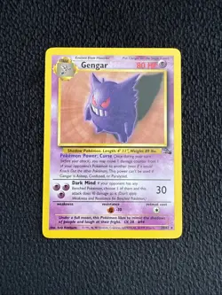 GENGAR - 20/62 - Fossil Unlimited Non Holo Rare Card Pokemon TCG WOTC LP+ - Image 1