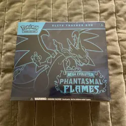 Pokemon TCG: Mega Evolution Phantasmal Flames Factory Sealed Elite Trainer Box - Image 1