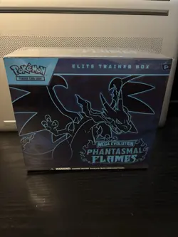 Pokemon TCG Mega Evolution Phantasmal Flames Factory Sealed Elite Trainer Box - Image 1